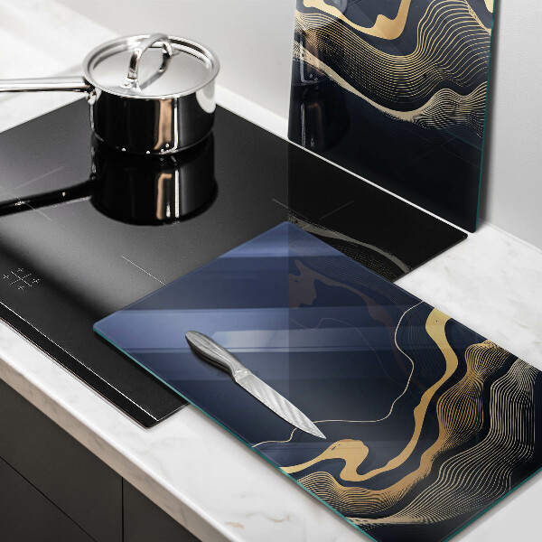 Chopping board Abstraction golden lines