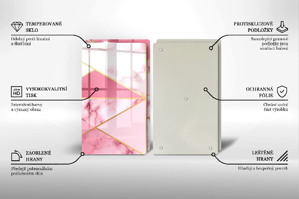 Chopping board Geometric marble