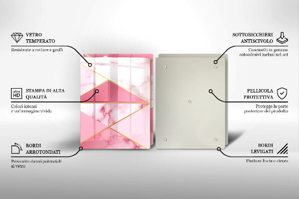 Chopping board Geometric marble
