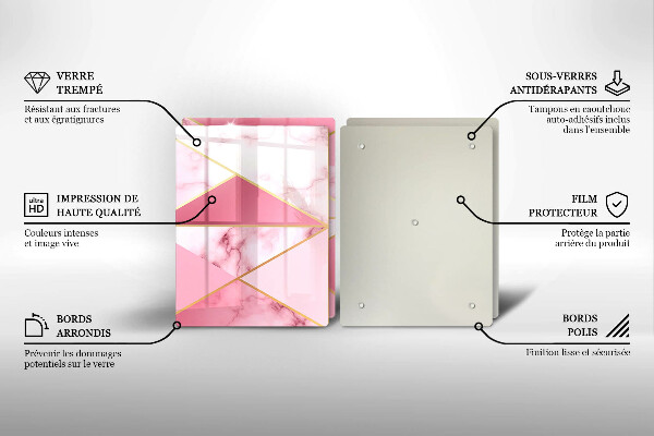 Chopping board Geometric marble