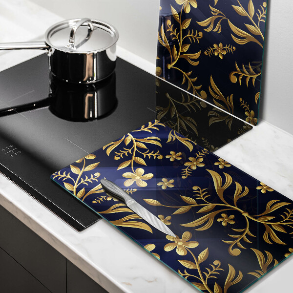 Chopping board The golden motif of flowers