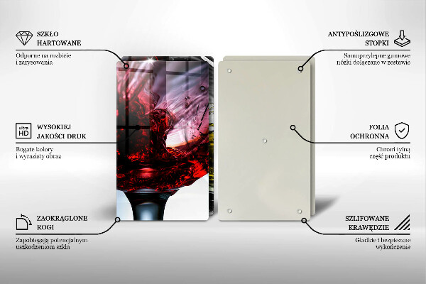 Chopping board Wine glasses