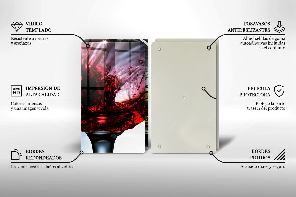 Chopping board Wine glasses