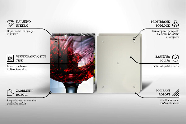 Chopping board Wine glasses