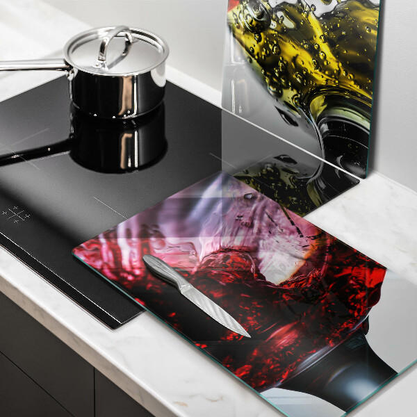 Chopping board Wine glasses