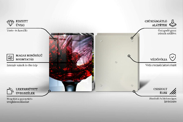 Chopping board Wine glasses