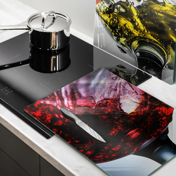 Chopping board Wine glasses