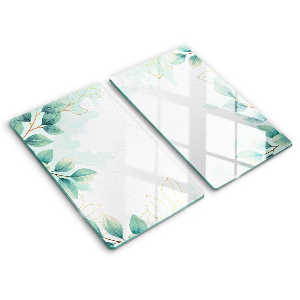 Chopping board Painted leaves