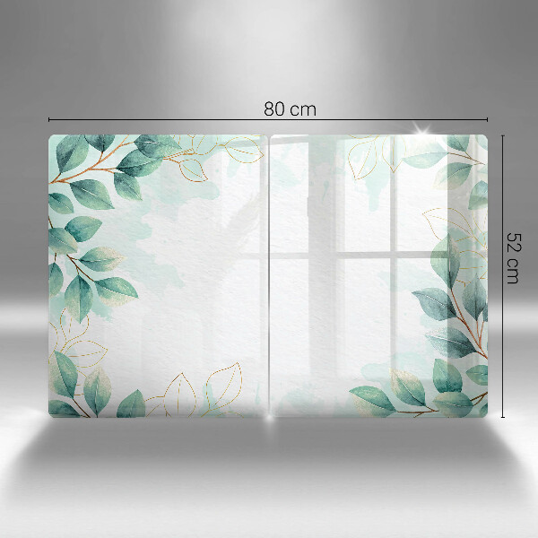 Chopping board Painted leaves