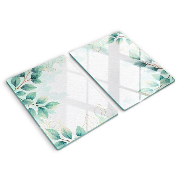 Chopping board Painted leaves