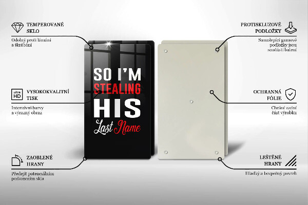 Chopping board Inscription, sentence, pattern