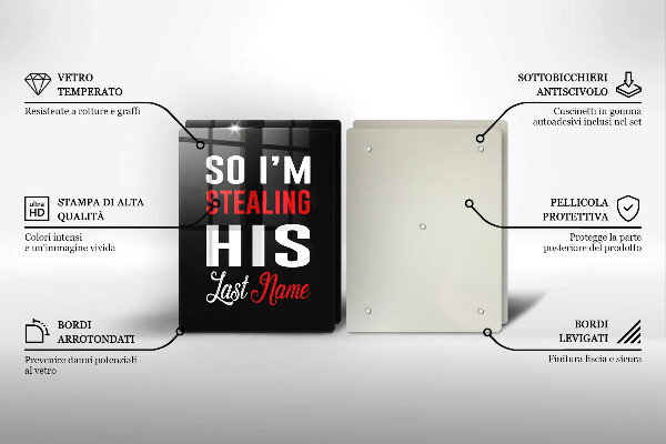 Chopping board Inscription, sentence, pattern