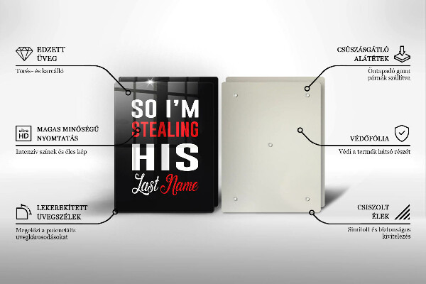 Chopping board Inscription, sentence, pattern