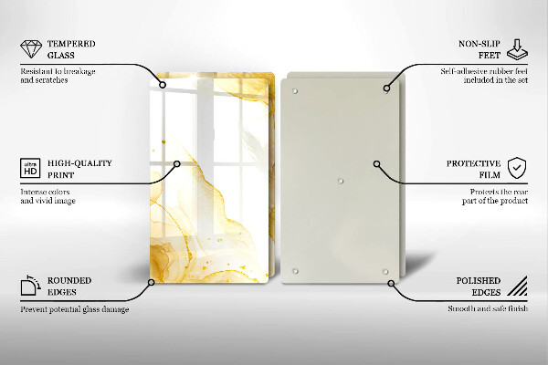 Chopping board Golden abstraction