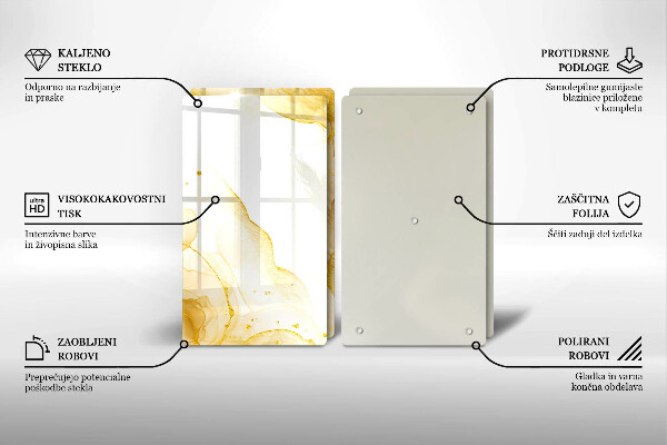 Chopping board Golden abstraction