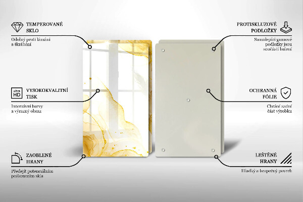 Chopping board Golden abstraction