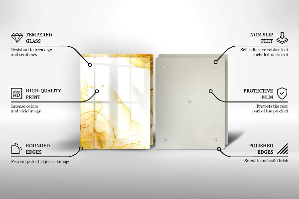 Chopping board Golden abstraction