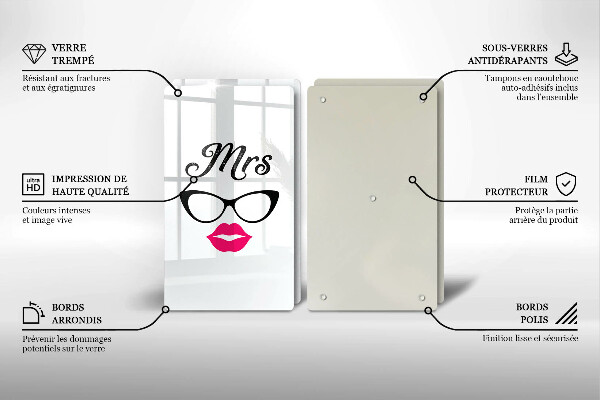 Chopping board Mrs. Mr. - inscription, sentence