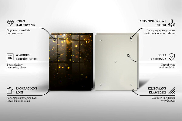 Chopping board Golden glitter