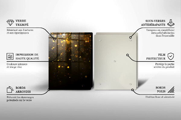 Chopping board Golden glitter