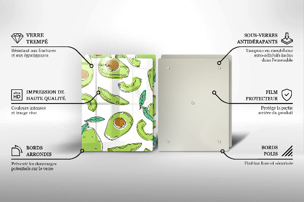 Chopping board Avocado and pear