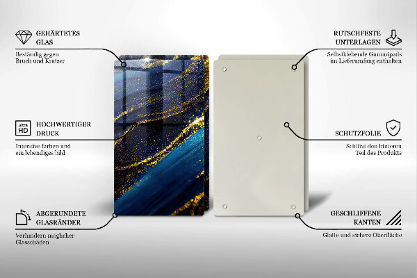 Chopping board Navy blue abstraction