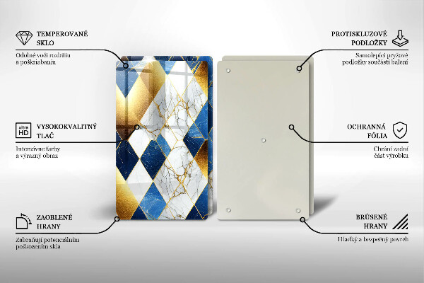 Chopping board Golden Rombs Marble