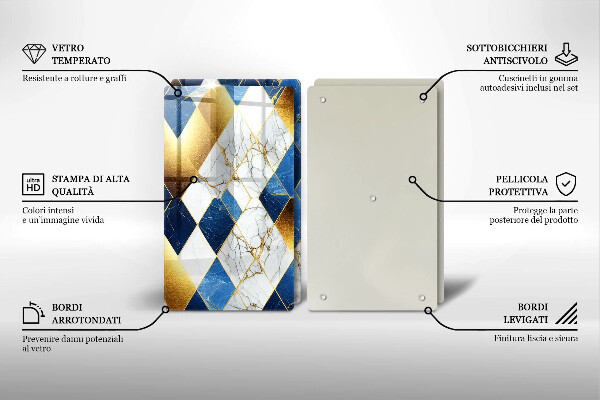 Chopping board Golden Rombs Marble