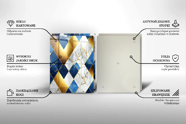 Chopping board Golden Rombs Marble