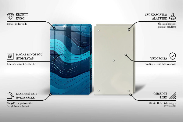 Chopping board Abstract waves