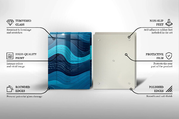 Chopping board Abstract waves