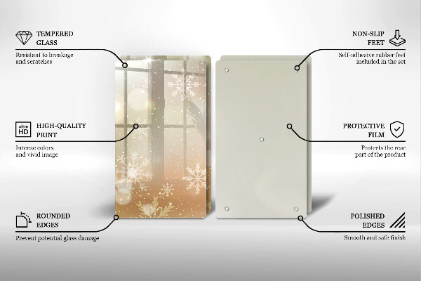 Chopping board Snowflakes