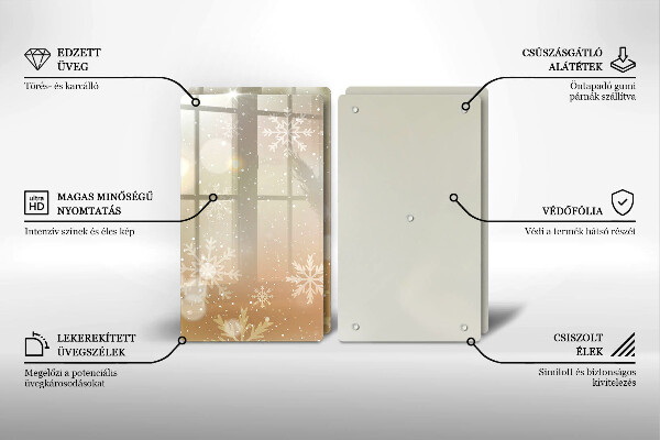 Chopping board Snowflakes