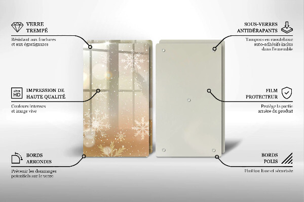 Chopping board Snowflakes