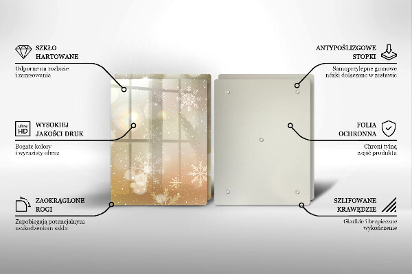 Chopping board Snowflakes