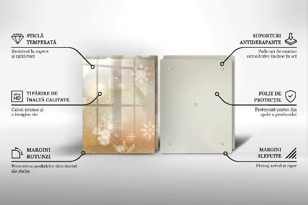 Chopping board Snowflakes