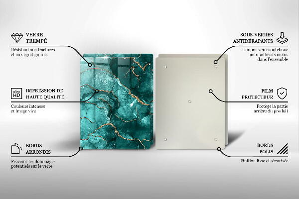 Chopping board Blue marble