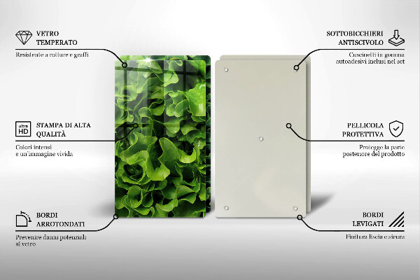 Worktop protector Green lettuce leaves