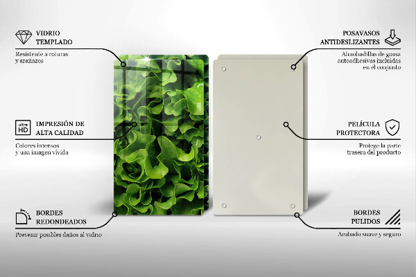 Worktop protector Green lettuce leaves