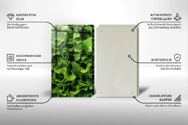 Worktop protector Green lettuce leaves