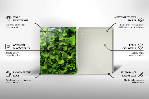 Worktop protector Green lettuce leaves