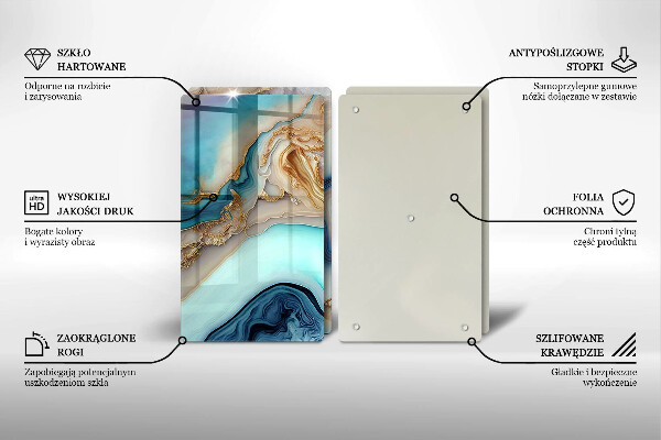 Worktop protector Multicolored marble