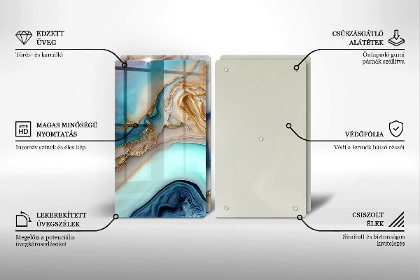 Worktop protector Multicolored marble