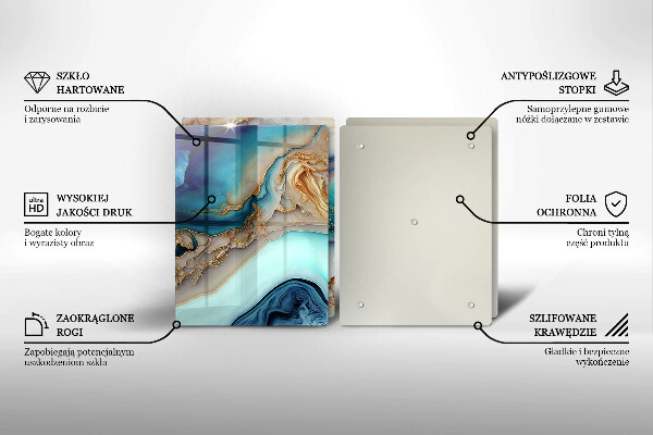 Worktop protector Multicolored marble