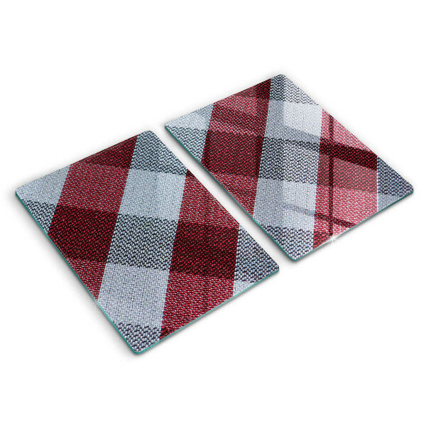 Worktop protector Red white grille