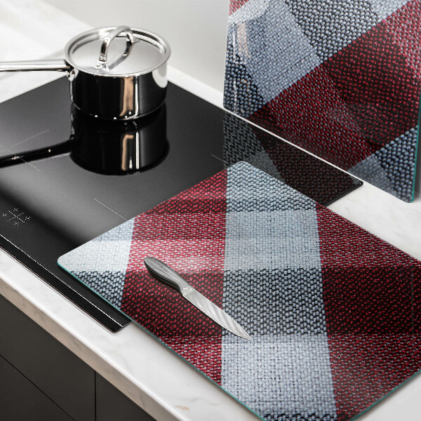 Worktop protector Red white grille