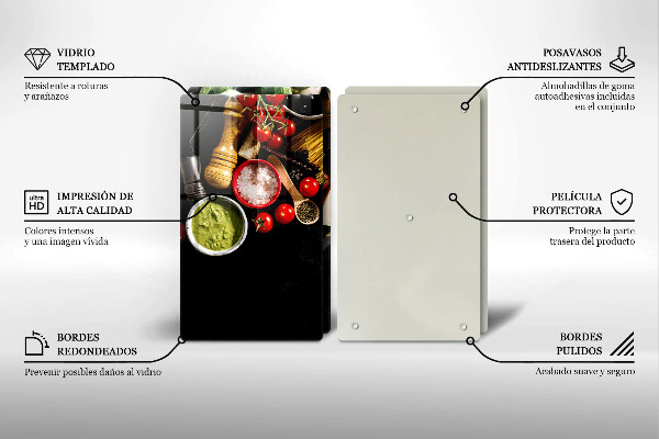 Worktop protector Italian ingredients and spices