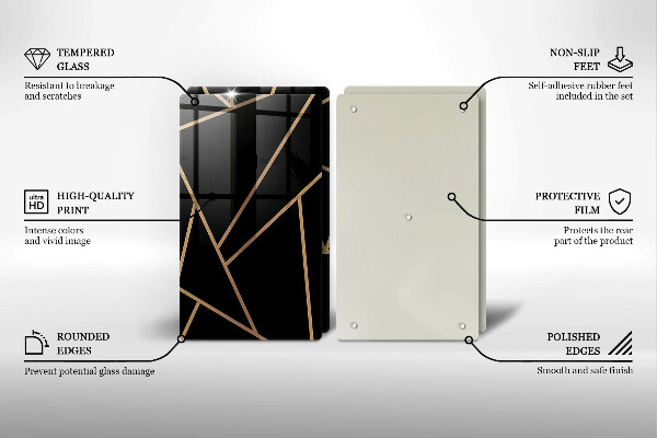 Worktop protector Black abstraction