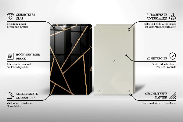 Worktop protector Black abstraction