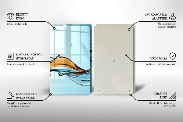 Worktop protector Water on a blue background